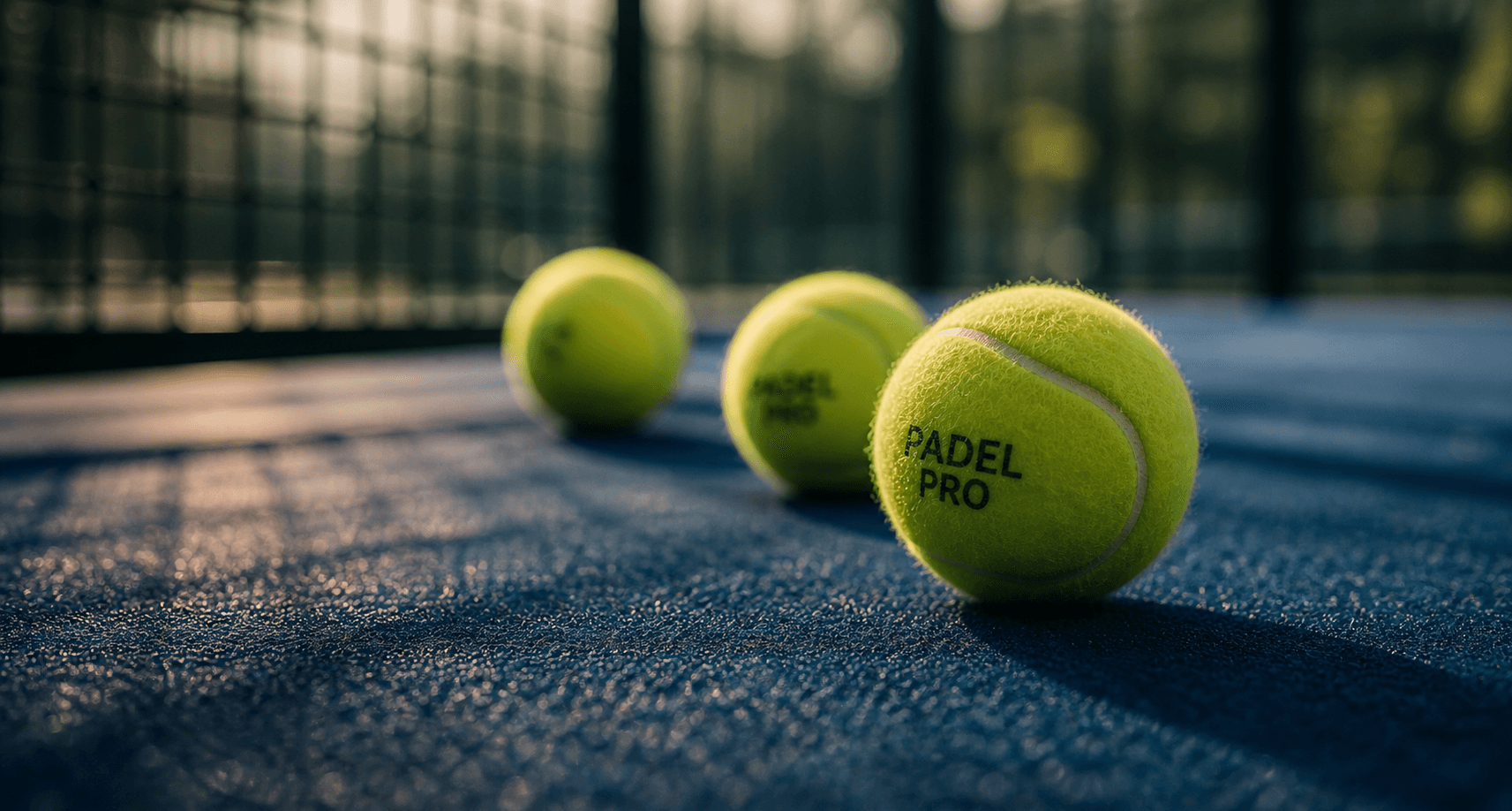 Pelotas de pádel sobre una pista